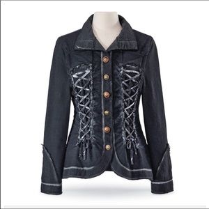 Cross laced steampunk jacket